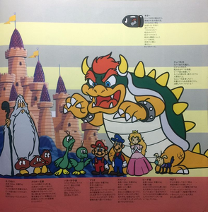 A size comparison between King Koopa and other characters in the movie.