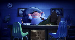 Mr. Krupp celebrating his victory...