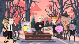 Those in attendance at Charlie's funeral.