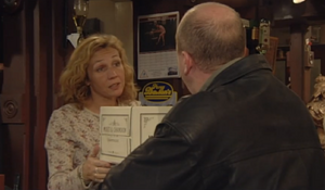Phil Mitchell with his longtime barmaid Tracey.