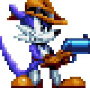 Fang with his Popgun, as seen in Sonic Mania.