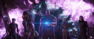 Thanos and the Black Order teleport away.