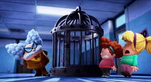 “In the cage Now!”