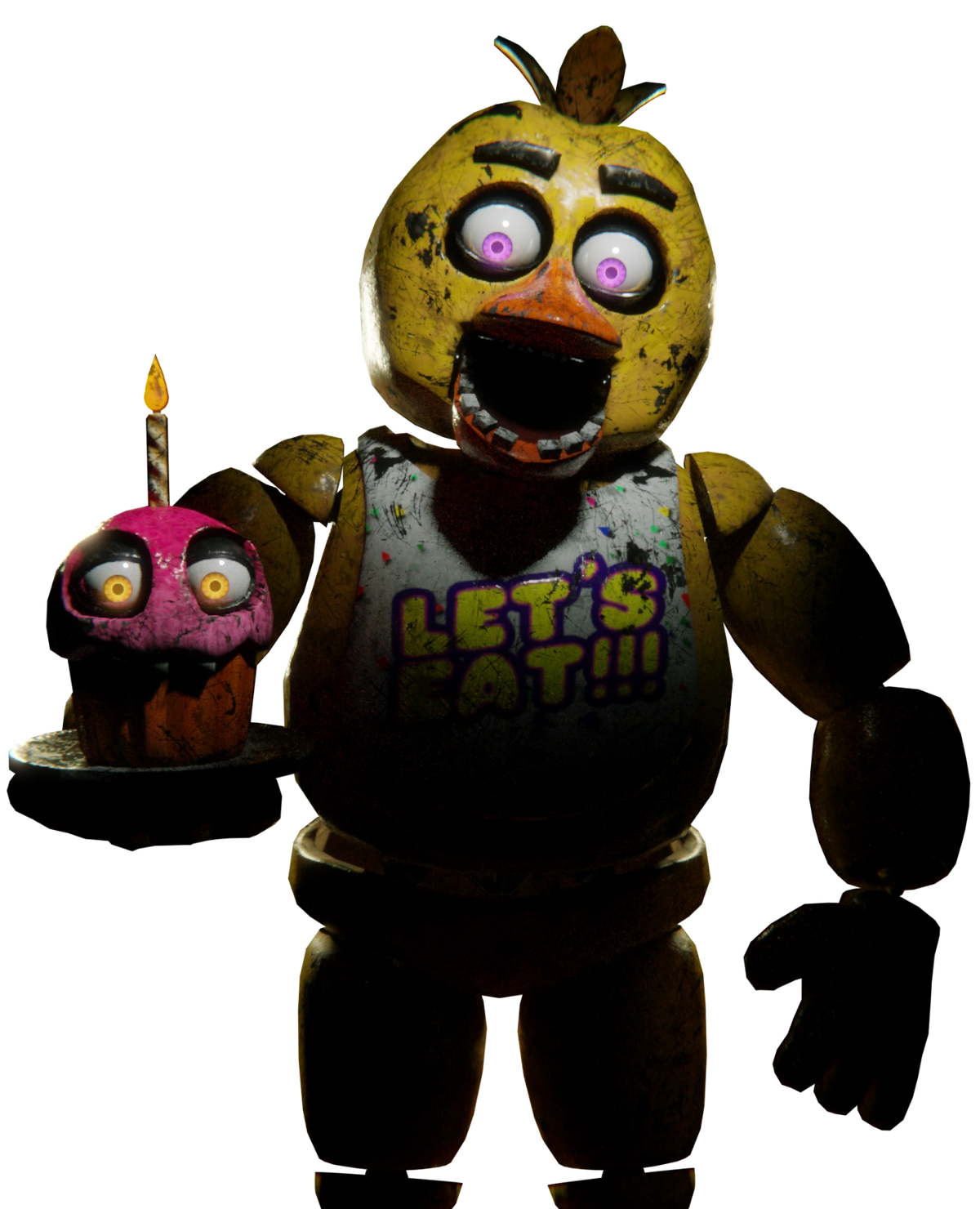 THE PRINCE OF PANACHE👽 on X: she can and will bake you cupcakes 🐥🐥 # witheredchica #chica #fnaf #fivenightsatfreddys #fnaf2 #ucn  #ultimatecustomnight #gijinka  / X