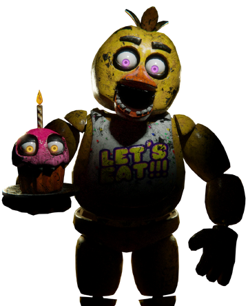 205046 - safe, artist:bootsdotexe, withered chica (fnaf), animatronic,  bird, chicken, fictional species, galliform, robot, five nights at freddy's,  2017, bib, eyelashes, female, looking at you, purple eyes, signature,  simple background, solo, transparent