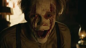 Pennywise maniacally laughing.