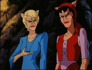 Simone and Lena partially transformed.