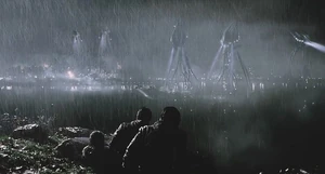 The Tripods cause destruction.