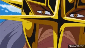 XwvZQX.gif (1.78 MB) Pica talking to Doflamingo before one of the members of the Donquixote Family mocks his voice.