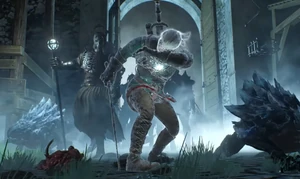 Caranthir entering the fortress.