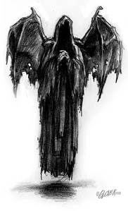Concept art for the Shadow Blot (notice the similarity between it and the Grim Reaper).