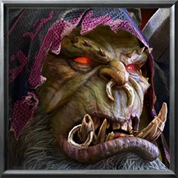 Gul'dan's portrait in Warcraft III Reforged.