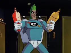 Condiment King is a good example of a Comic Relief.