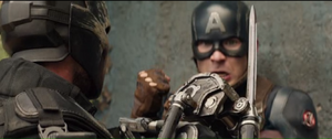 Crossbones using a blade for kill Steve.