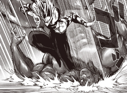 Garou kicks Superalloy Darkshine to the ground