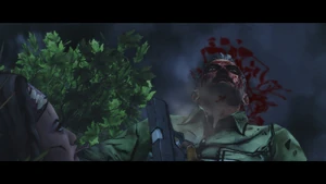 Michonne killing Randall while he's foolishy attacking her after she spared him and they make the trade. Thus giving him his well-deserved death.