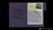Electrohead's dossier.
