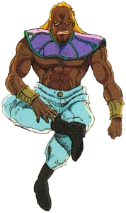 Cameo in the Super Famicom adaptation of JoJo's Bizarre Adventure: Stardust Crusaders.