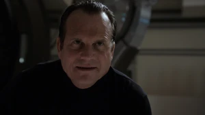Garrett's evil stare after surviving Fury's attempt to kill him.
