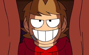 Tord's evil grin, foreshadowing his true colors.