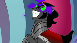 King Sombra bearing an evil grin S9E2