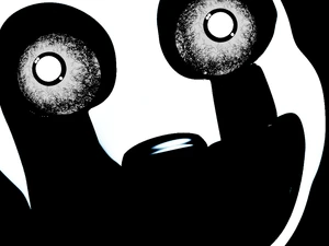Nightmarionne's jumpscare, brightened.