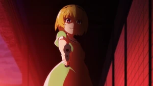 SatokoShotMion.png (1,007 KB) Satoko smirking sadistically after shooting Mion.