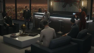 Roark and Carl Stoddard negotiating with criminals at the former's estate.