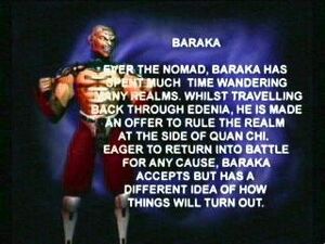 Baraka's Mortal Kombat 3 ending.