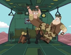 Attempting to kill Stan by kicking him off the helicopter.