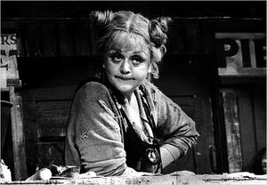 Angela Lansbury as Mrs. Lovett in the original stage play.