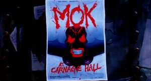 Mok on the Carnage Hall poster.