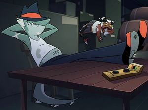 Another shark-like demon who serves as Crimson's mafia member.