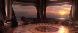 Anakin returned to the empty Council chamber.