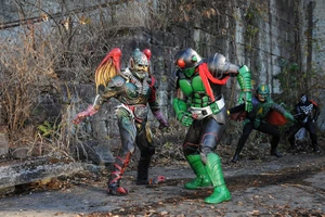 Buffal facing Kamen Rider 1.