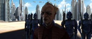 The Coronet finally arrives on Coruscant, where Palpatine congratulates the Jedi on their work.