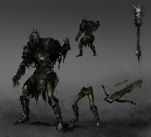 Concept art of the chariot rider.