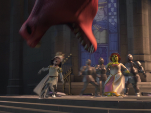 Lord Farquaad's well-deserved death as he is devoured alive by Dragon