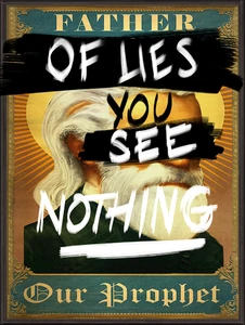 Vandalized Founders' propaganda