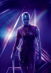 Nebula's character poster for Avengers: Infinity War.