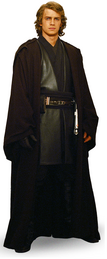 A full body shot of Anakin Skywalker