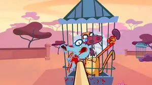 The Baboon before being calmed down by Lumpy.