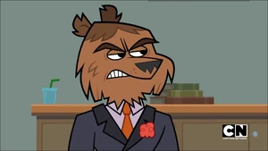 Beartop Manbelow's evil scowl.