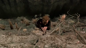 Sisk hanging for dear life