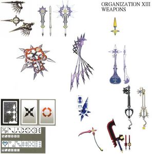 The Organization XIII Weapons.jpg (70 KB) The weapons of the Organization XIII.