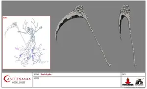Death's scythe model sheet.
