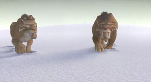 Soto charging at Manny.