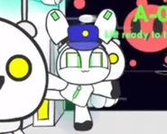 One of Rabbot's holograms with a police hat.