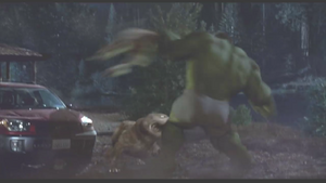 Hulk swats Lily away.
