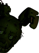 Springtrap glaring at the Security Guard.
